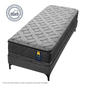 Conjunto Box Desmontavel Solteiro Molas Ensacadas Americanflex Resiste Max 88x188x66cm