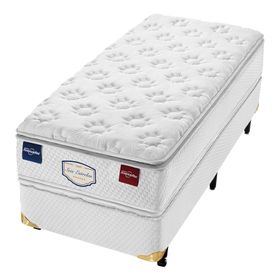 Conjunto Box Solteiro Molas Ensacadas Americanflex Seis Estrelas 100x200x72cm