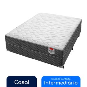 Conjunto Box Casal Molas Ensacadas Americanflex Duo Black 138x188x60cm