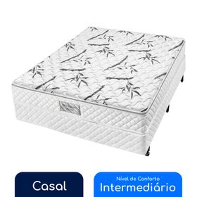 Conjunto Box Casal Molas Ensacadas Americanflex Bio Bambu 138x188x63cm