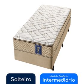 Conjunto Box Solteiro Molas Ensacadas Americanflex Gold Gel 100x200x65cm