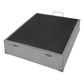 Box Baú Casal Americanflex Linhão Cinza 138x188x41cm