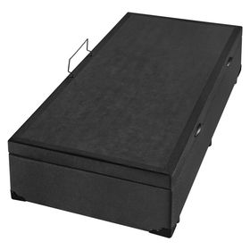Box Baú Solteiro Americanflex Linhão Preto 100x200x41cm