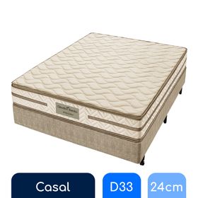 Conjunto Box Casal Espuma D33 Americanflex Clinoflex Bambu 138x188x62cm