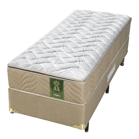 Conjunto Box Solteiro Molas Ensacadas Americanflex AX Aloe Vera 88x188x68cm