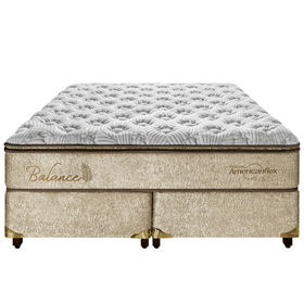 Conjunto Box Queen Molas Ensacadas Americanflex Balance 158x198x70cm