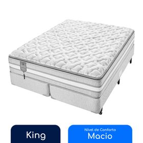 Conjunto Box Super King Molas Ensacadas Americanflex Bed Gel 193x203x73cm