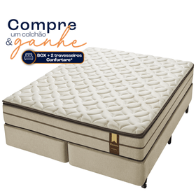 Conjunto Box Queen Molas Ensacadas Americanflex Resiste Plus One Face II 158x198x65cm