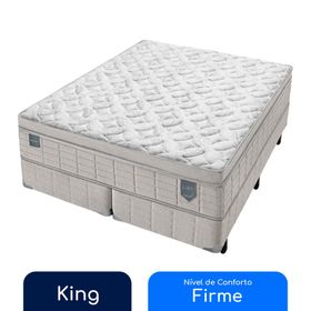 Combo Gaya: Colchão Super King Molas Ensacadas 193x203x34cm + Box Super King 193x203x38cm + 2 Travesseiros Confortare
