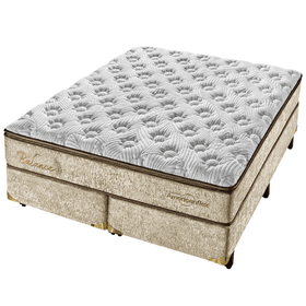 Combo Balance: Colchão Super King Molas Ensacadas 193x203x32cm + Box Super King 193x203x38cm + 2 Travesseiros Confortare